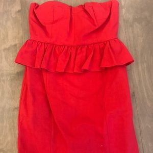Red Peplum Dress
